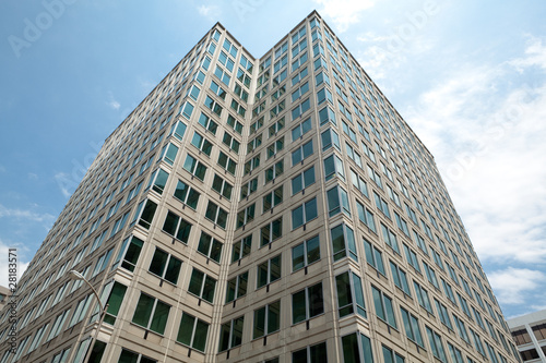 Modern Office Building Against Blue Sky Rosslyn, Virginia