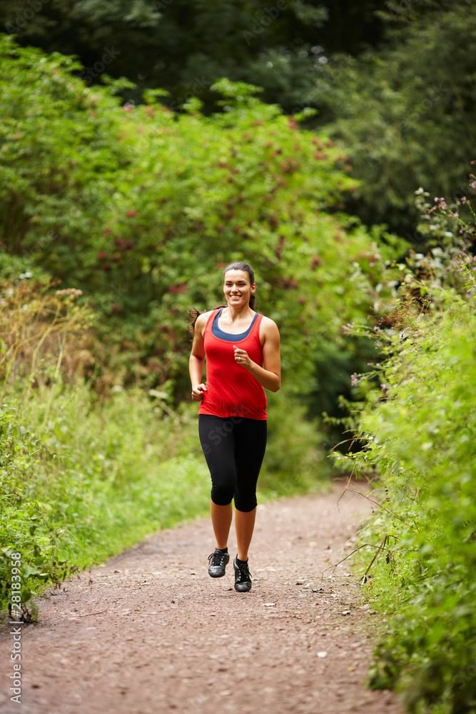 Frau joggt Frau joggt