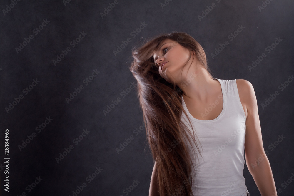 girl shaking her hairs girl shaking her hairs