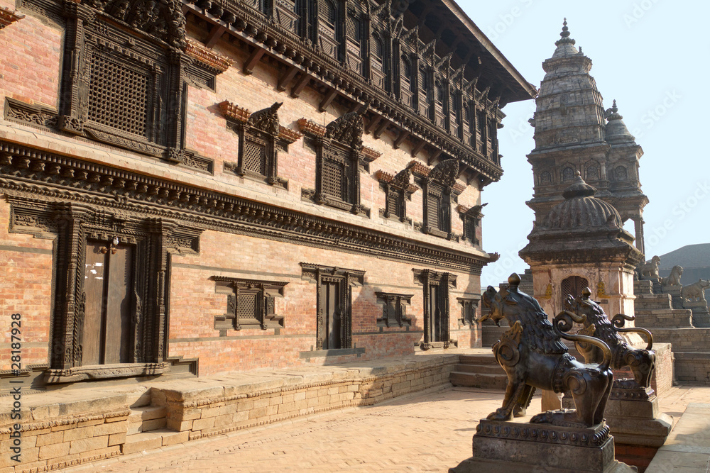 Hindu palace and square,Bhaktapur, Nepal
