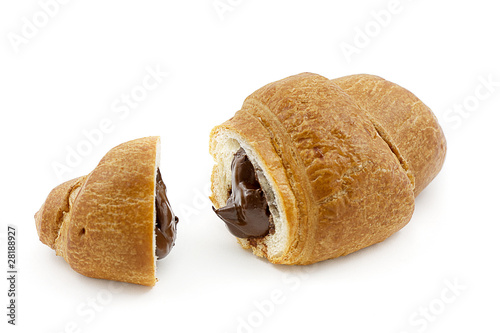 French croissant with chocolate