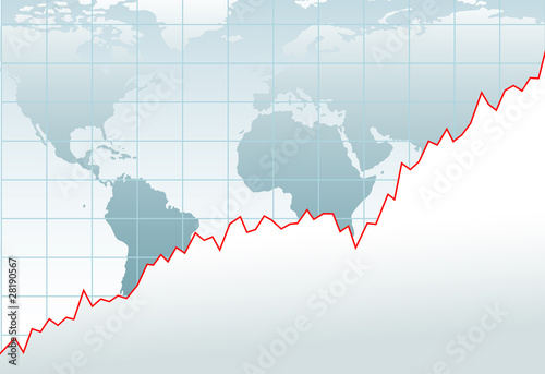 Chart global economy financial growth map
