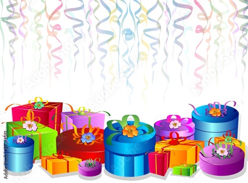 Regalo Confezioni Sfondo-Gifts Background-Vector
