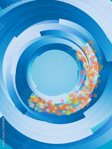 Blue Dynamic Background with Copy Space