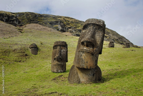 Abandoned moai photo