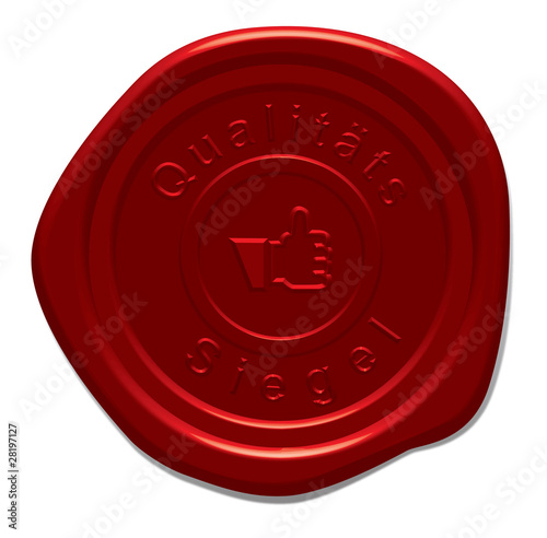 rotes Qualitäts Siegel