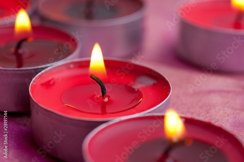 candles on a blurred background