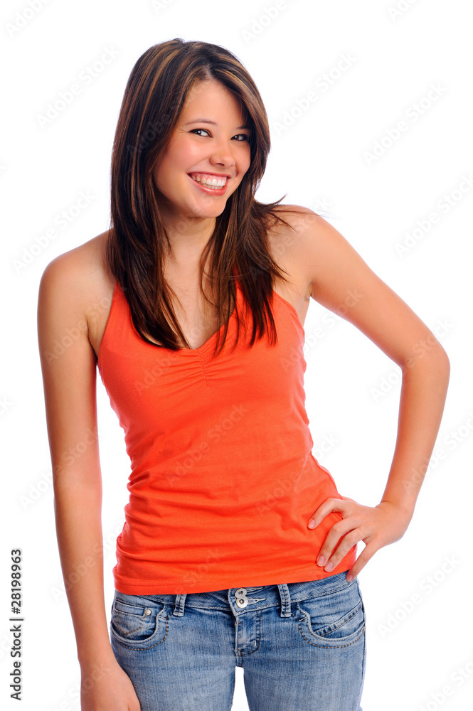 Casual pretty young woman Casual pretty young woman