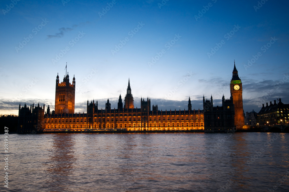 The Palace of Westminster in the evening The Palace of Westminster in the evening