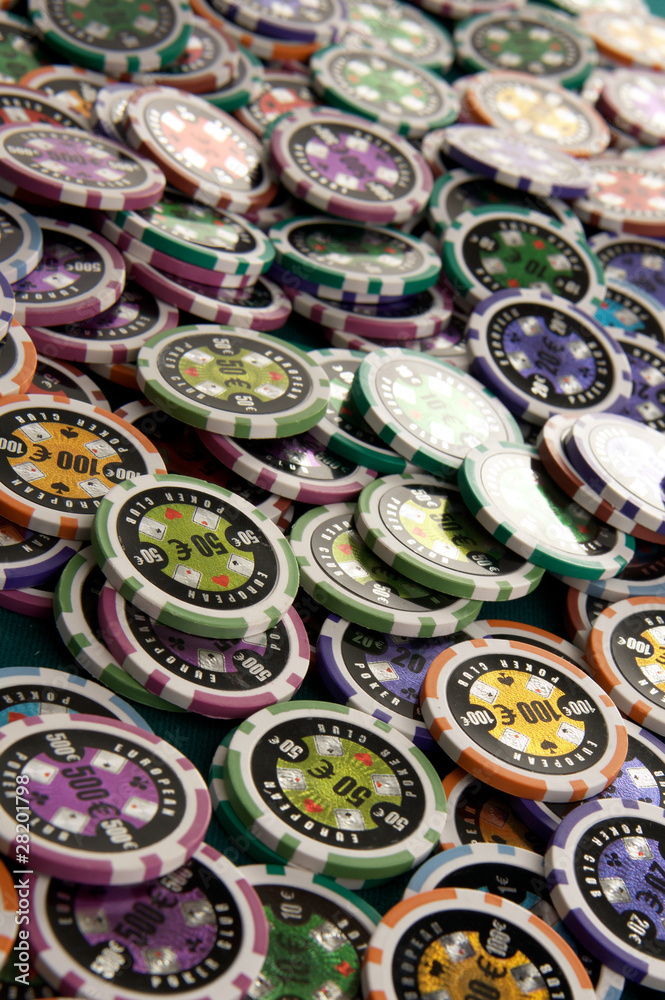 Viele pokerchips