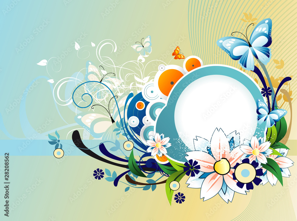 flower banner vector illustration