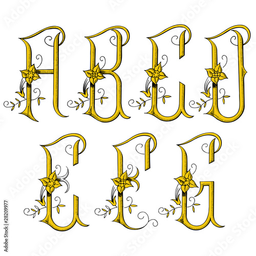 Alphabet fleur