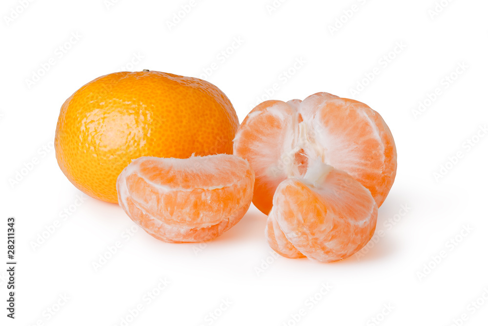 fresh mandarin fruits on a white background fresh mandarin fruits on a white background