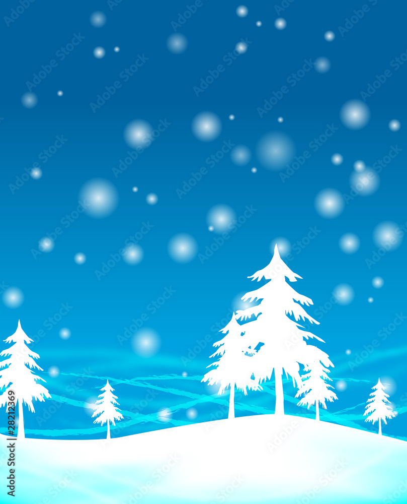 Christmas eve background - blue