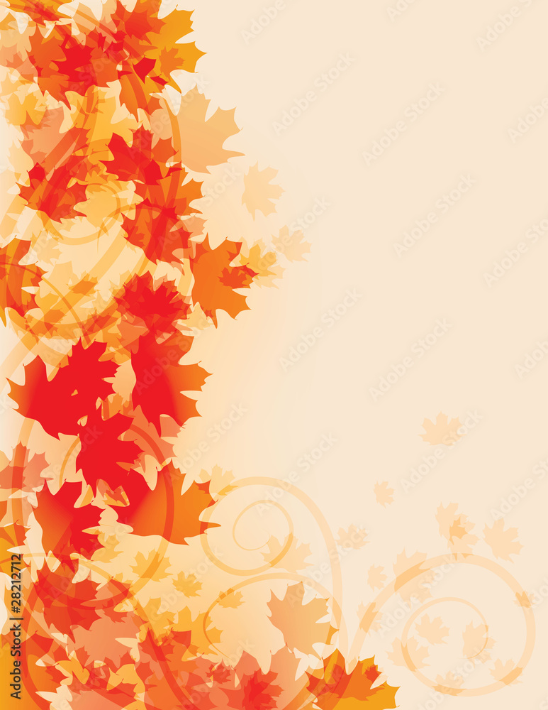 Abstract fall leaf background