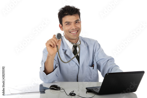 Young handsome Nepalese male doctor