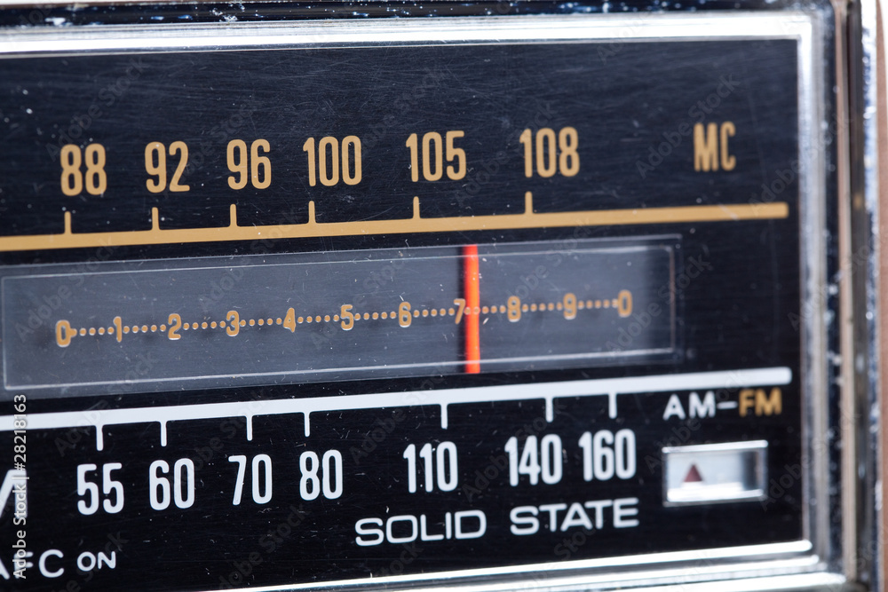XXXL Tuning Display Part of Vintage AM/FM Radio