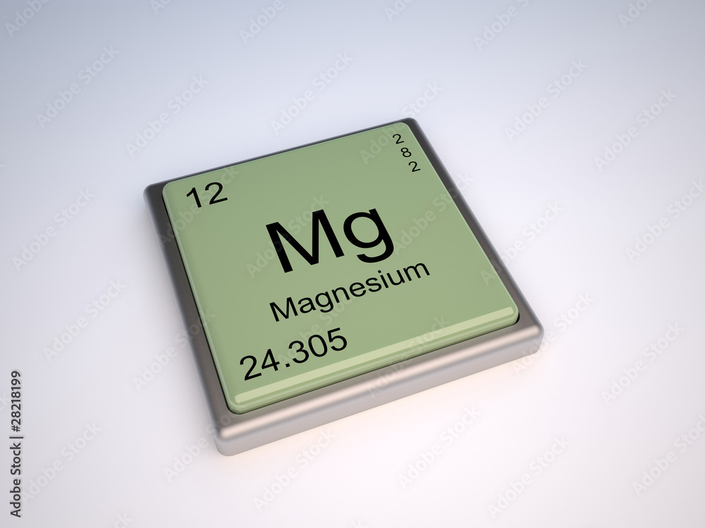 Magnesium chemical element of the periodic table with symbol Mg