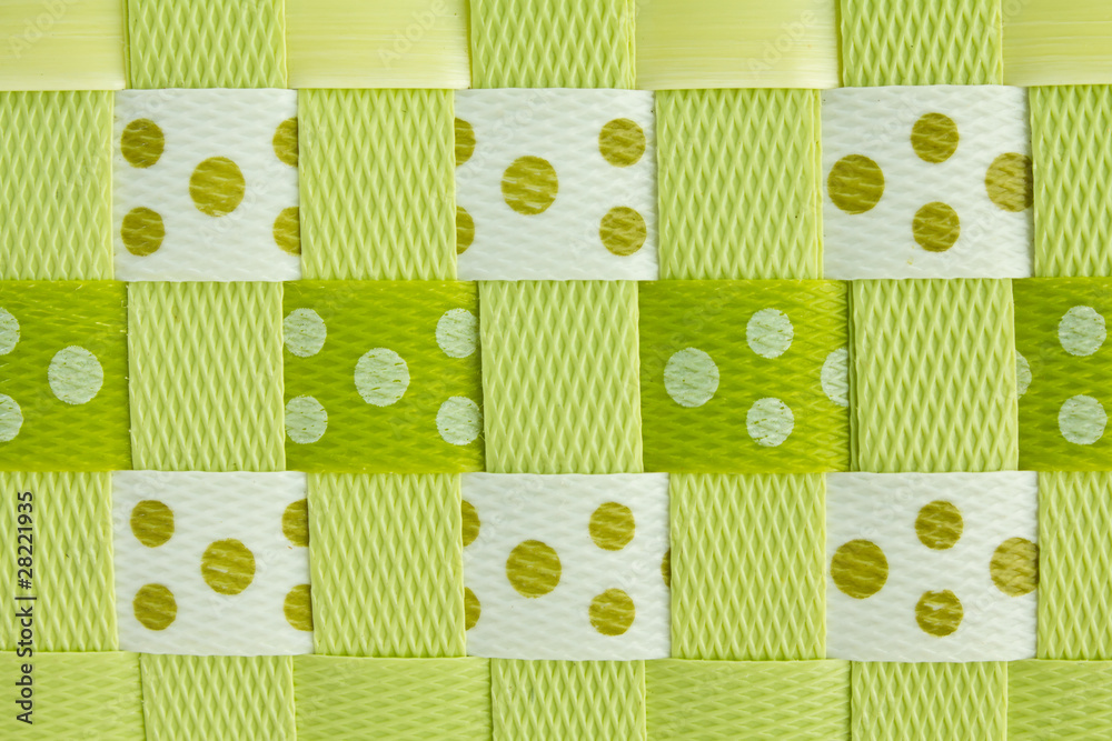 Naklejka premium Weaved plastic basket design for background