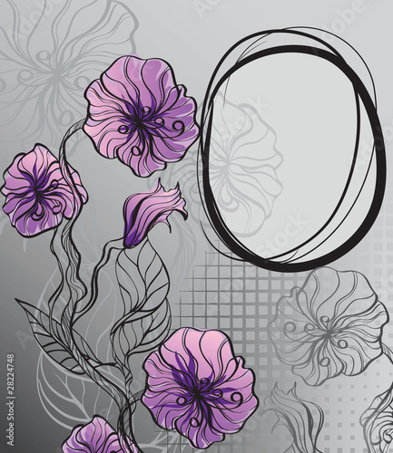 background with decorative flowers