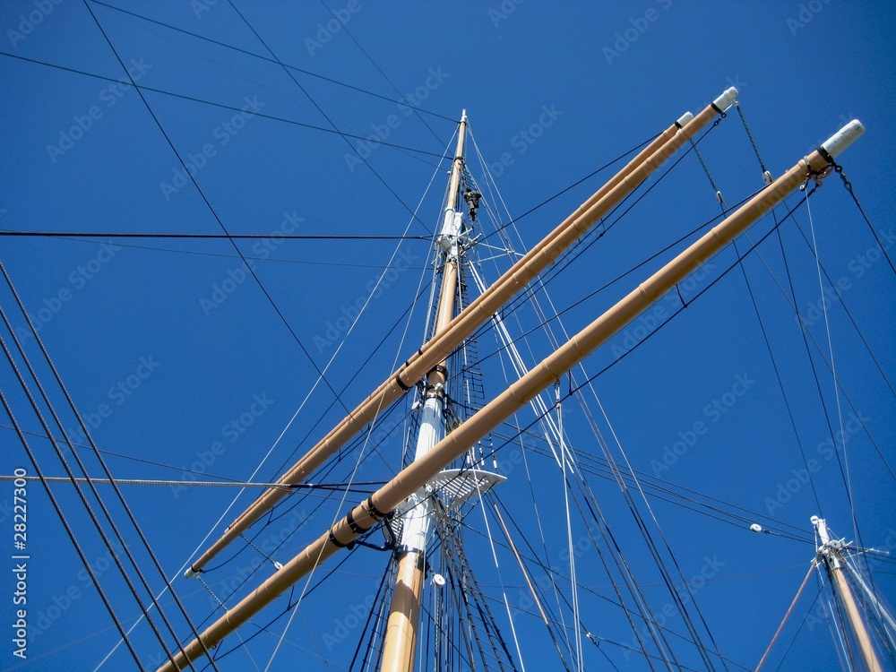 Detail of the three-master Balclutha (1886), San Francisco Detail of the three-master Balclutha (1886), San Francisco