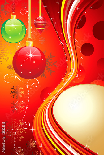 abstract colorful glossy christmas balls