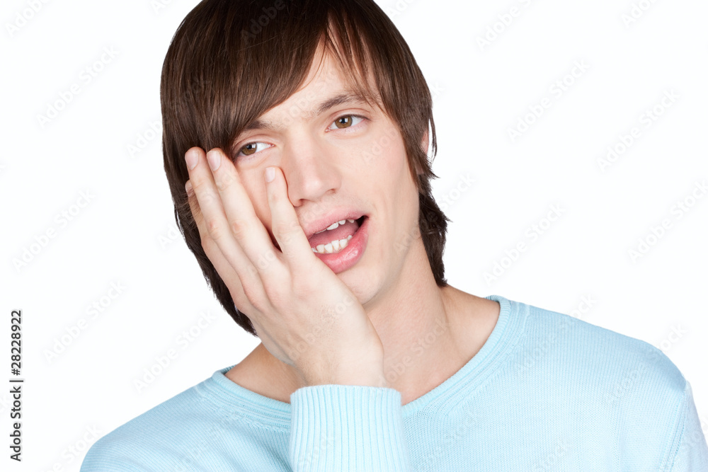 Portrait of young man isolated on white background Portrait of young man isolated on white background