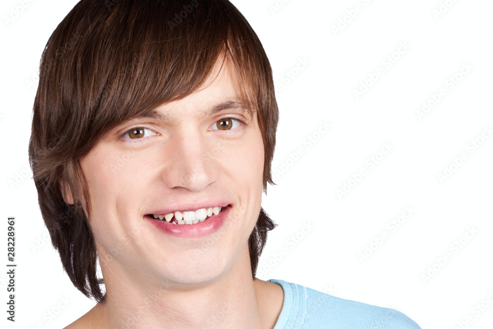 Portrait of young man isolated on white background Portrait of young man isolated on white background