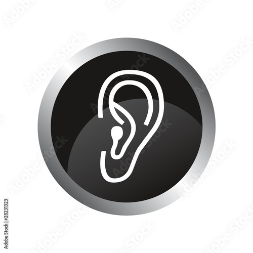 Icone vecteur web illustration son oreille musique