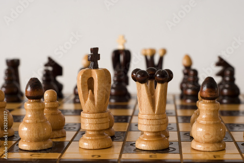 he is playing chess