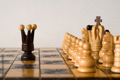 he is playing chess