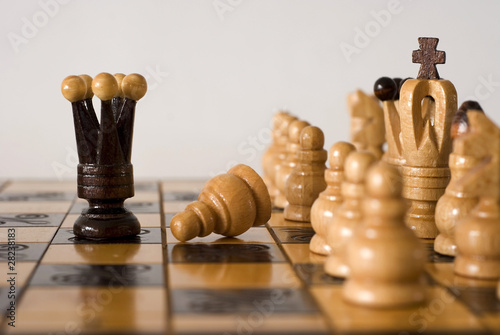 he is playing chess