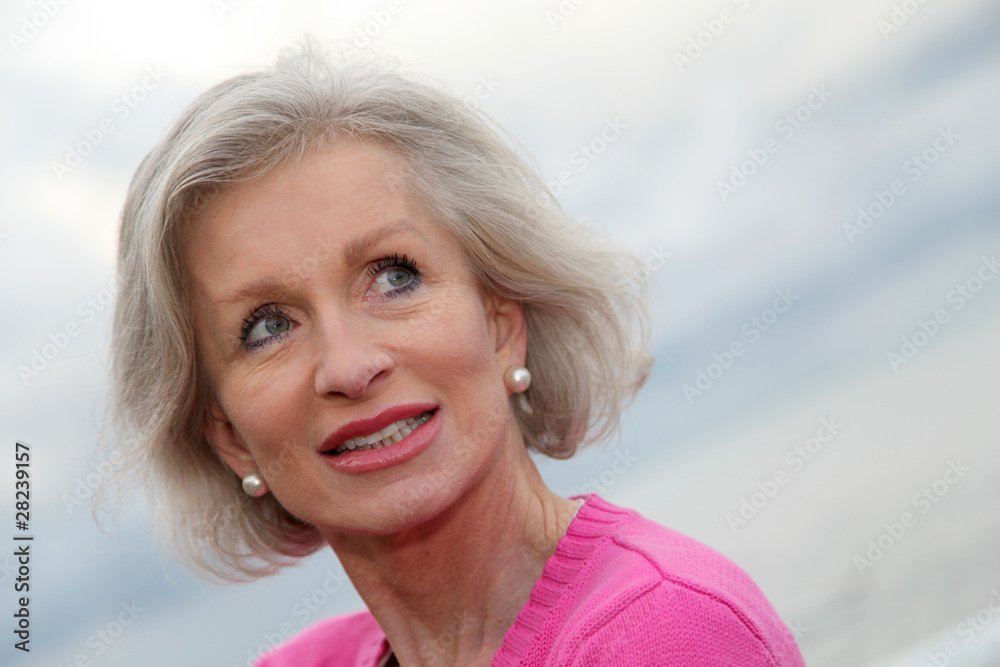 Portrait of laughing senior woman Portrait of laughing senior woman