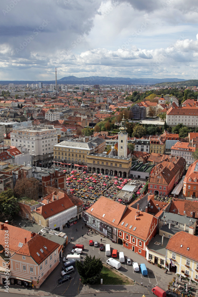 Zagreb aerial view
