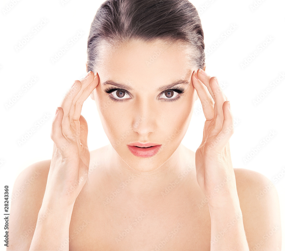 Beautiful young lady with healthy clean skin Beautiful young lady with healthy clean skin