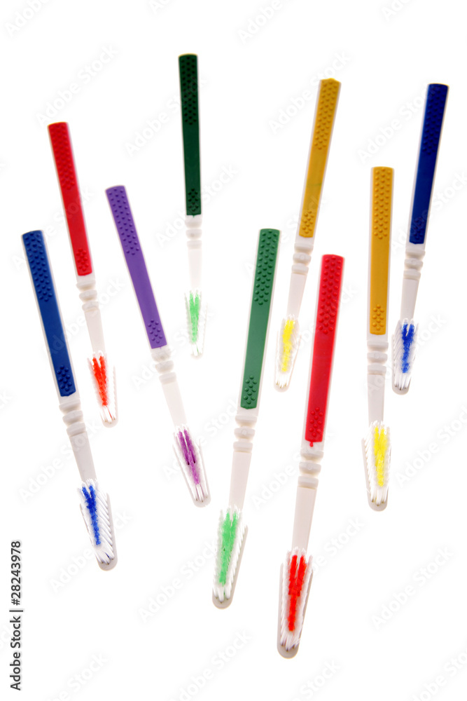 Toothbrushes isolated on white background
