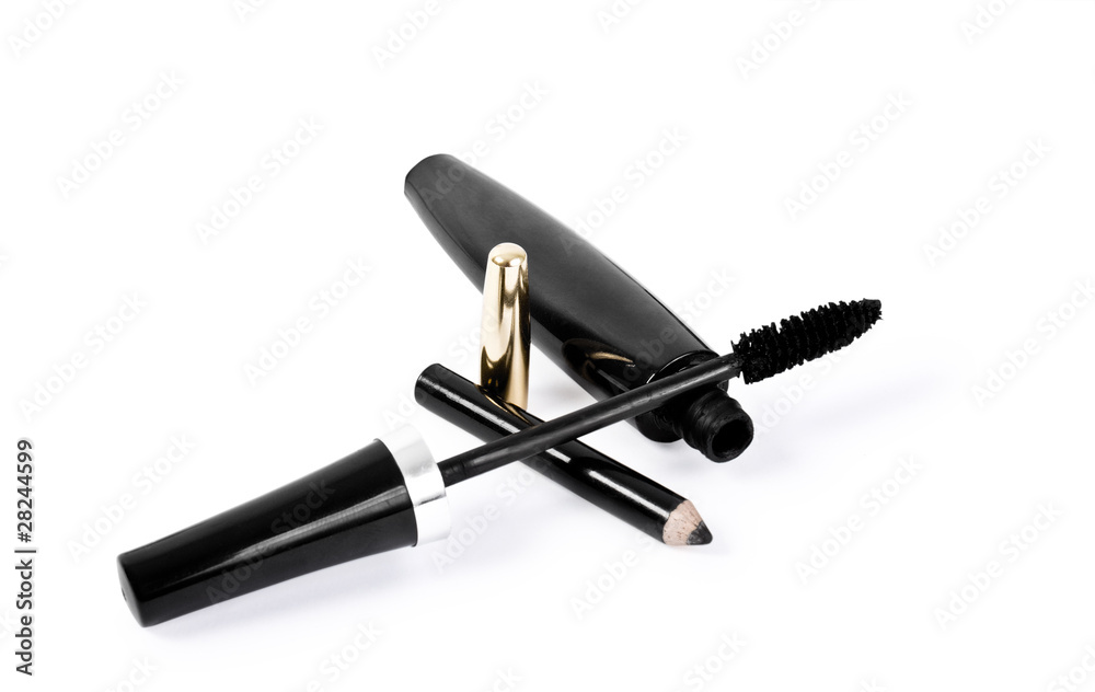 mascara and eyeshadow