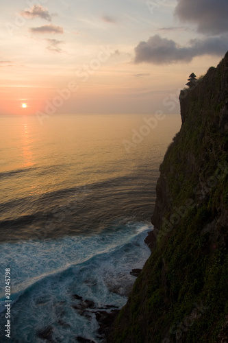 Balinese Hindu Temple Uluwatu Sunset Vertical