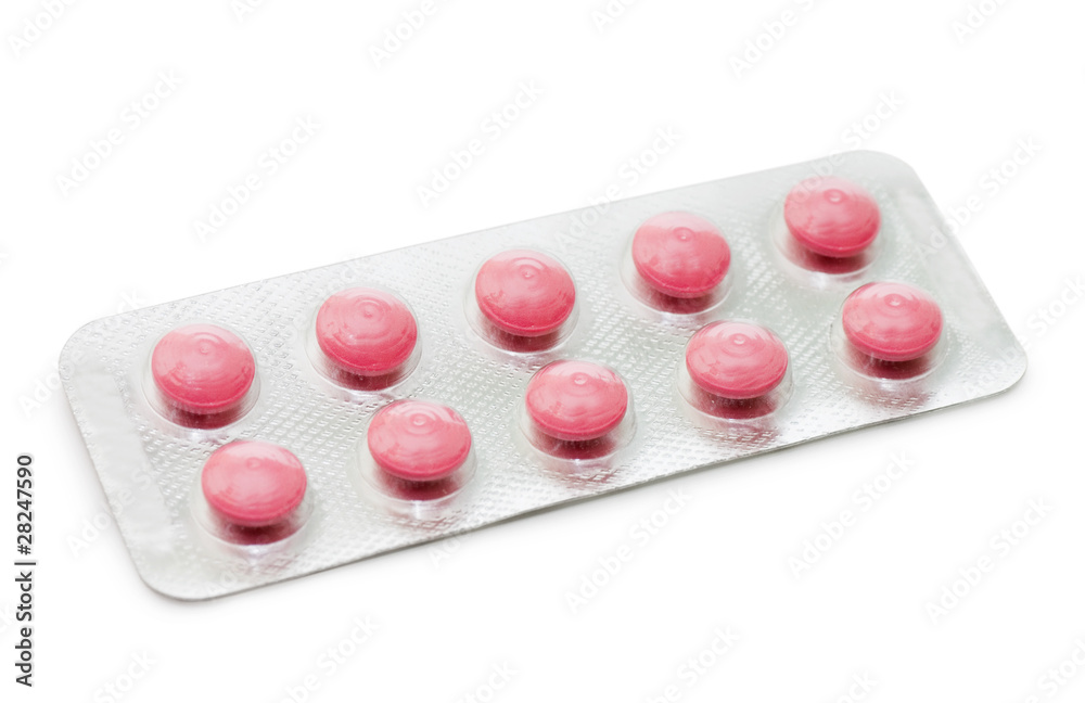 Packs of pills isolated on white background Packs of pills isolated on white background