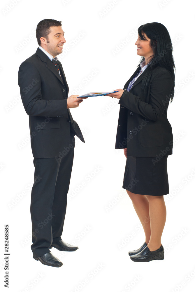 Business agreement between two people