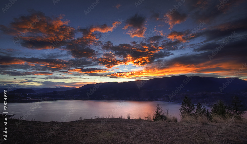 Vibrant Mountain Sunset Panorama Vibrant Mountain Sunset Panorama