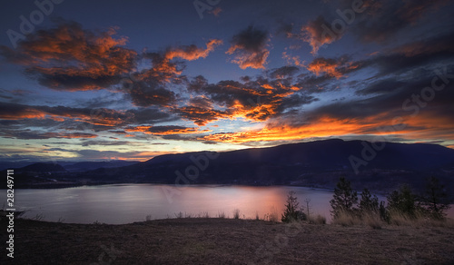 Vibrant Mountain Sunset Panorama