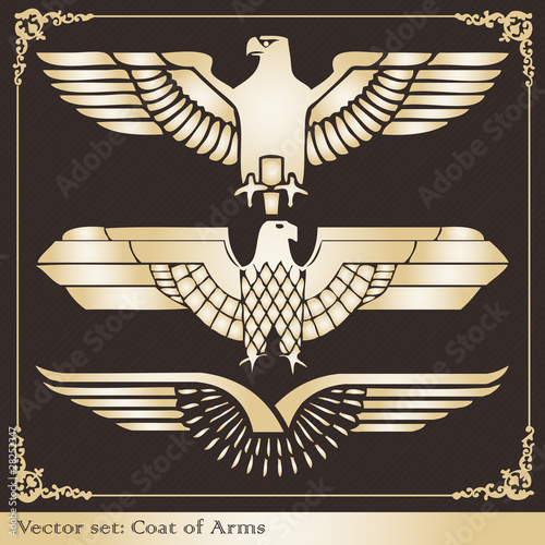 Eagle coat of arms gold heraldic