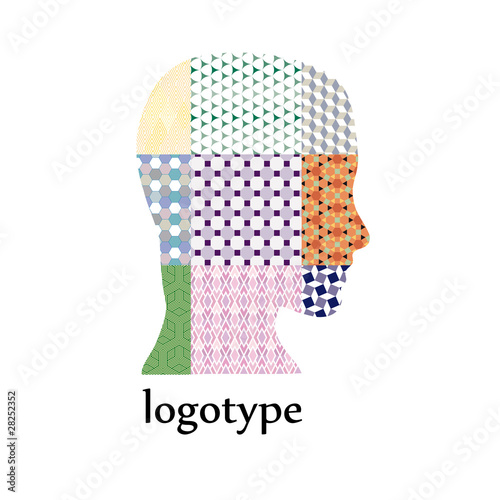 Logo person working in a tailoring ( vector )