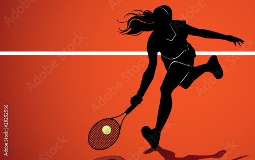 Tennis player silhouette vector