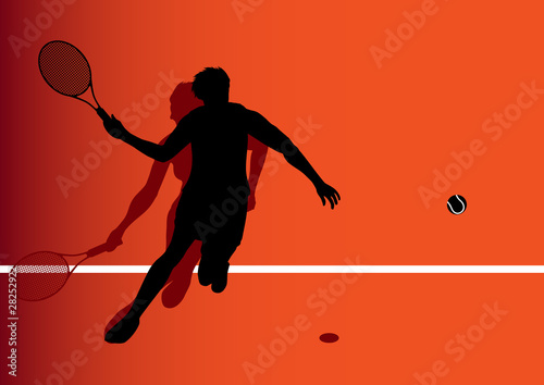 Tennis player silhouette vector women