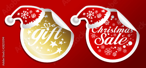 Holiday gifts stickers set.