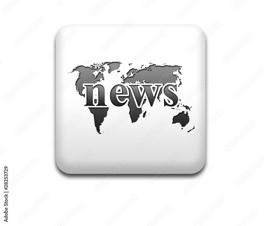 Boton cuadrado blanco news con mapa Boton cuadrado blanco news con mapa
