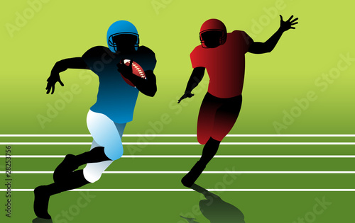 Colorful american football player vector