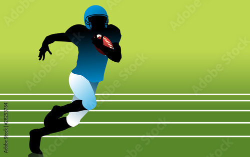 Colorful american football player vector